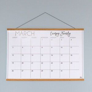 Blitz Wall Calendar Feb-Dec 2026 36" x 24" & Matching Magnetic wall hanger